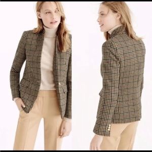 J. Crew Houndstooth Regent Blazer Wool Tweed Moon
